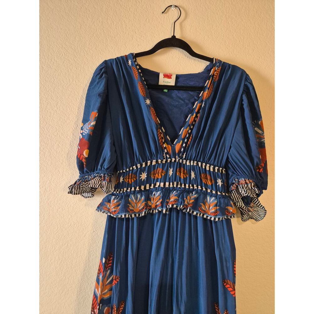 Farm Rio Nature Beauty Chiffon Geometric Maxi Dress - Picture 4 of 11